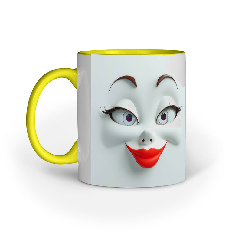 Sarcastic Woman faces with Red Lips Mug