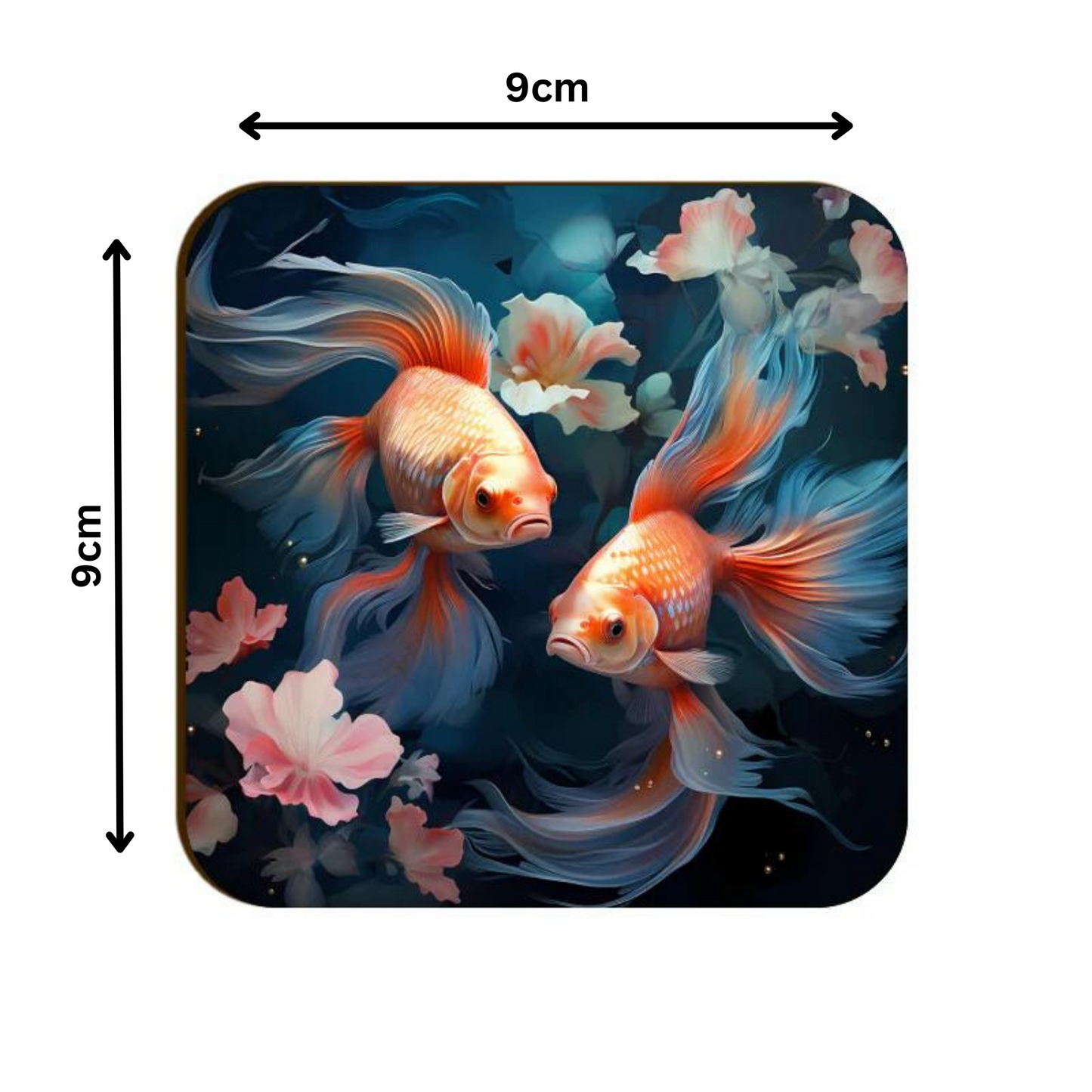 3D Fish Square Coaster