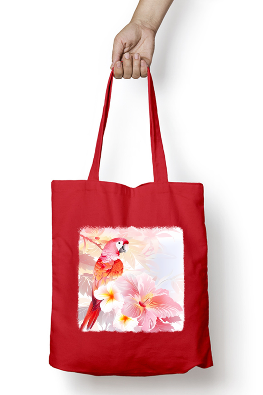 Cute Parrot Tote Bags with Zipper