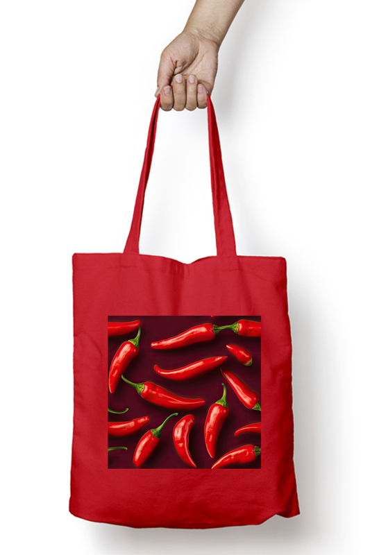 Chili pepper Tote Bags with Zipper