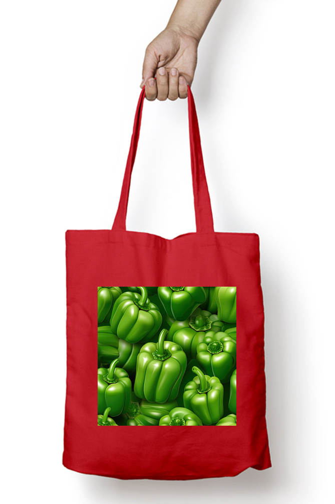 Green Chili Pepper Tote Bags with Zipper