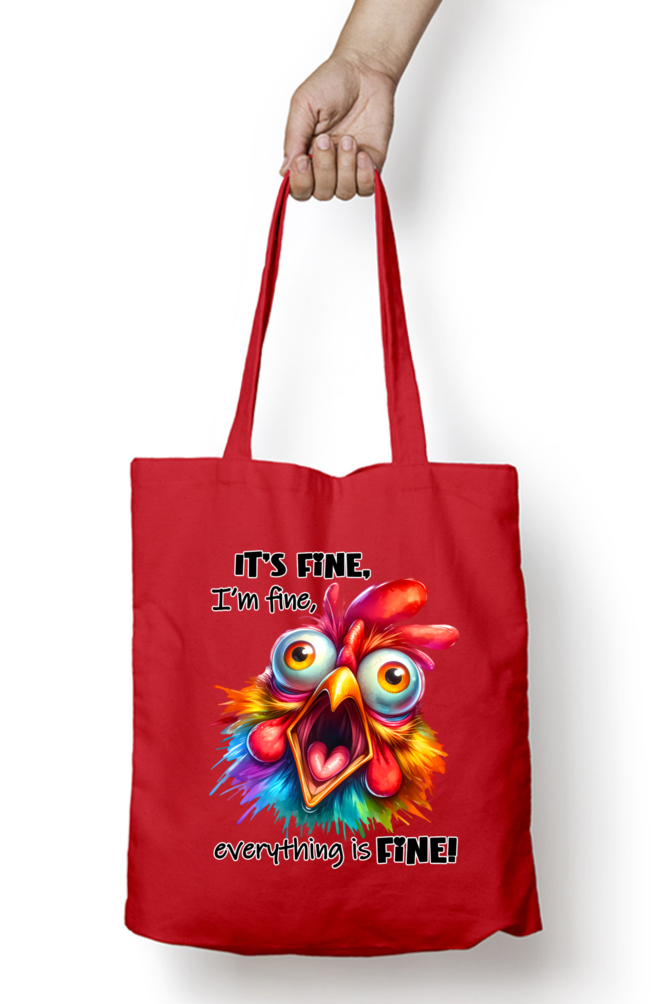 Its fine, I am Fine, Everything is Fine - Tote Bags with Zipper