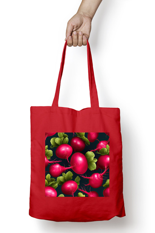 Beetroot Tote Bags with Zipper
