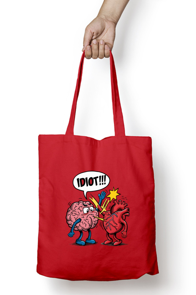Brain Arguing with Heart - Tote Bags with Zipper