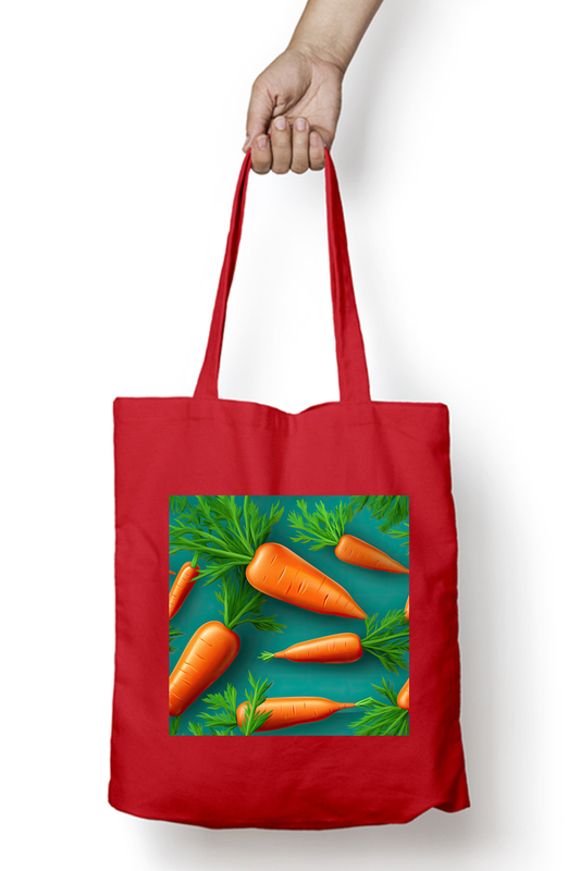 Fresh Carrot Tote Bags with Zipper