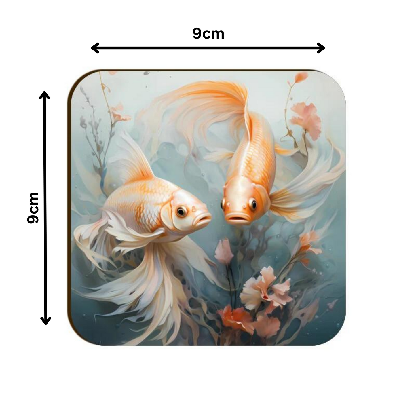 3D Fish Square Coaster