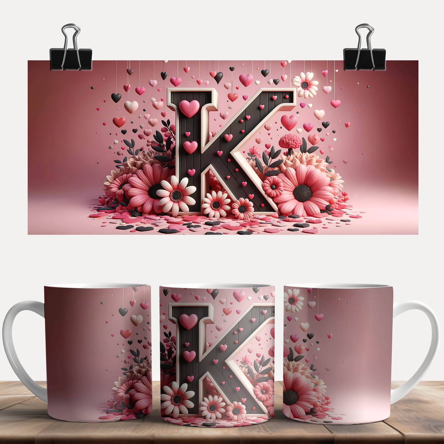Valentine Alphabet K Mug