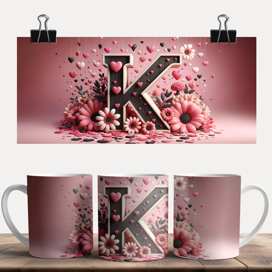 Valentine Alphabet K Mug
