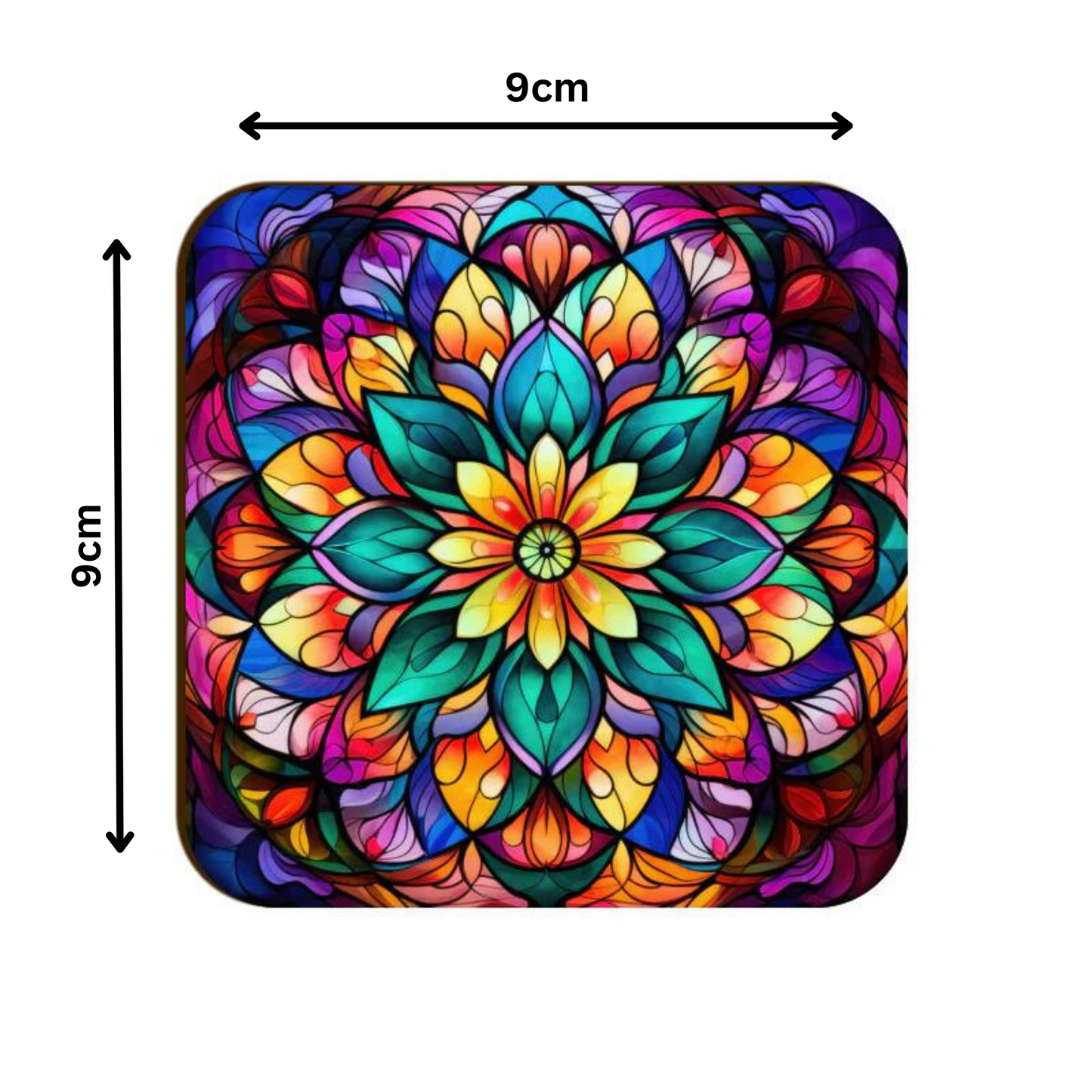 Mandala Square Coaster