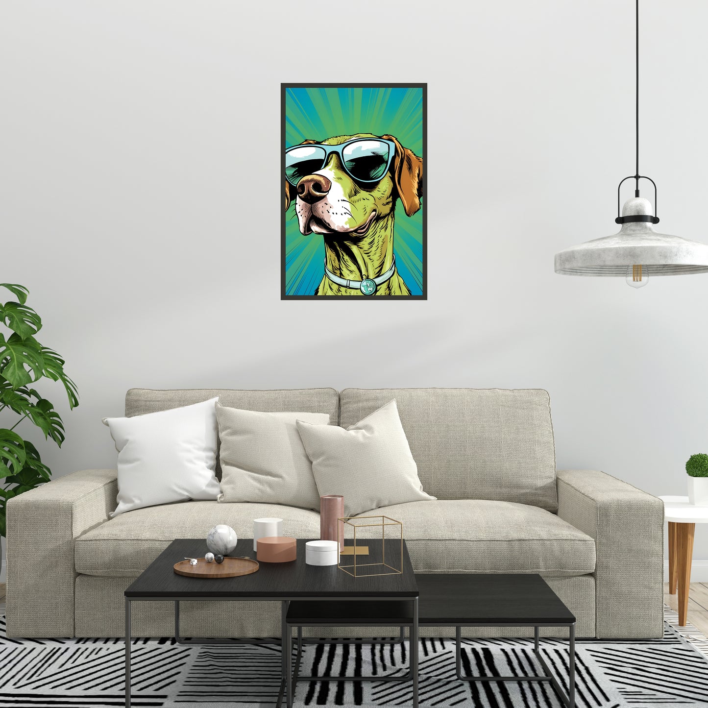 Funny Dog Pop Art Painting Wall Art