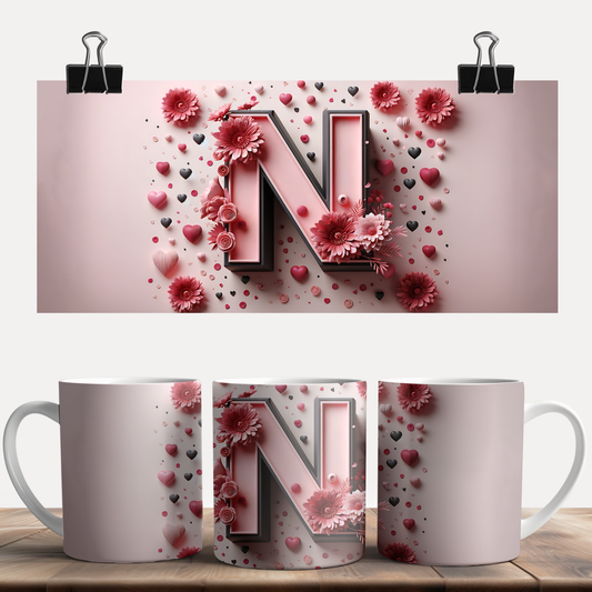 Valentine Alphabet N Mug
