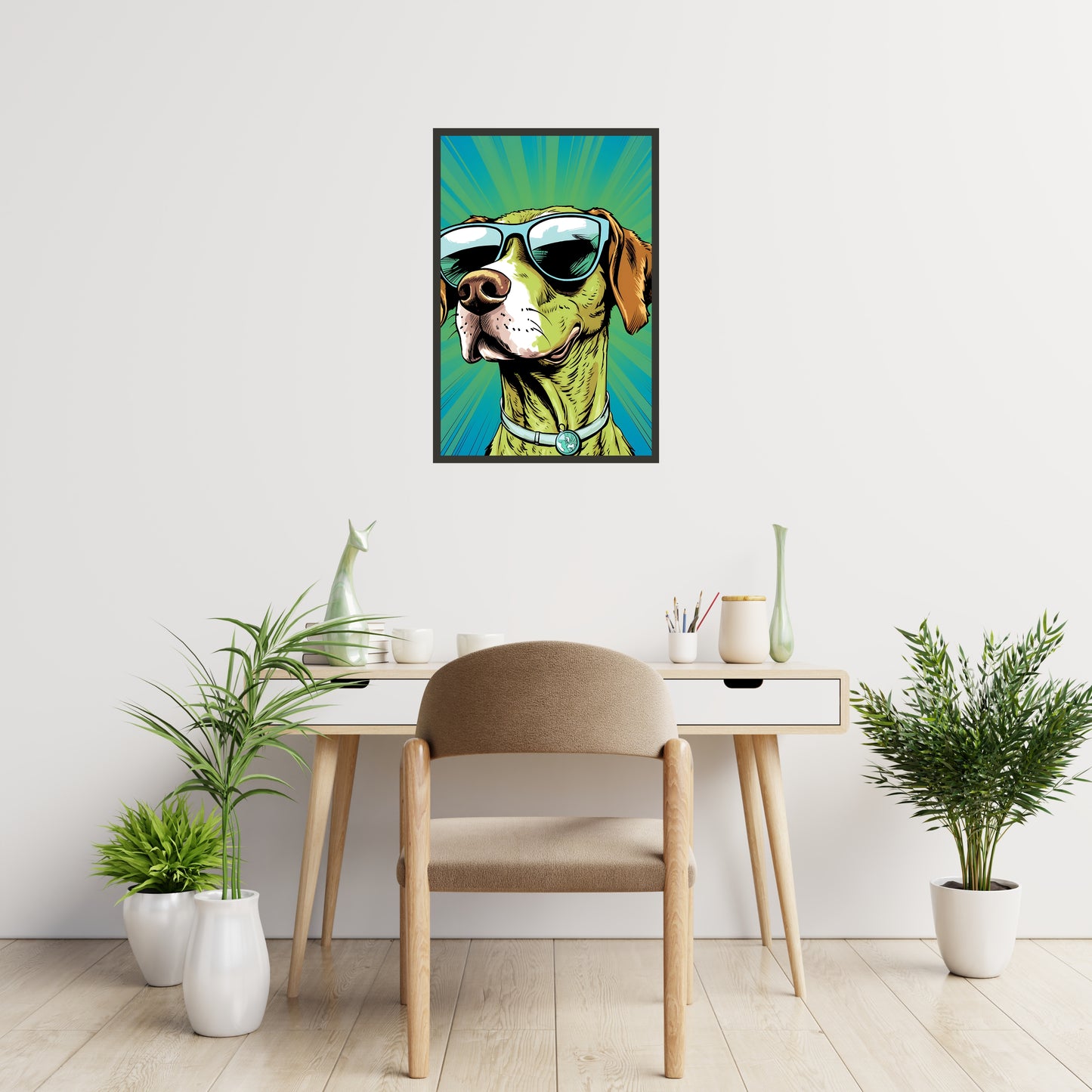 Funny Dog Pop Art Painting Wall Art