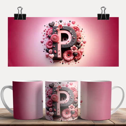 Valentine Alphabet P Mug