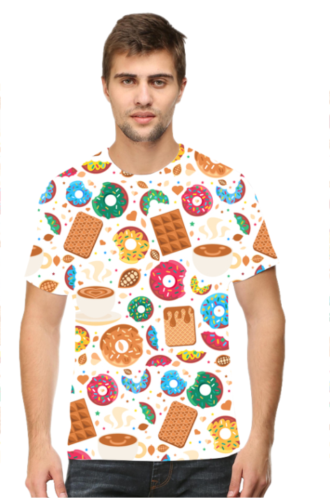 Chocolate and Donut All Over Printed T-Shirt
