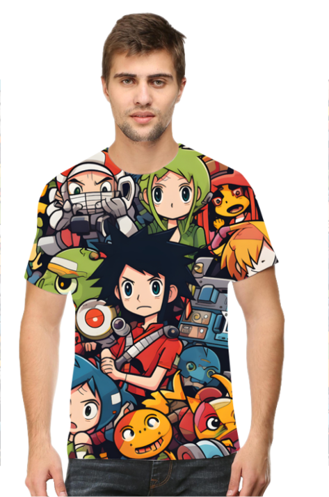 Cartoon Anime All-Over Printed T-Shirts