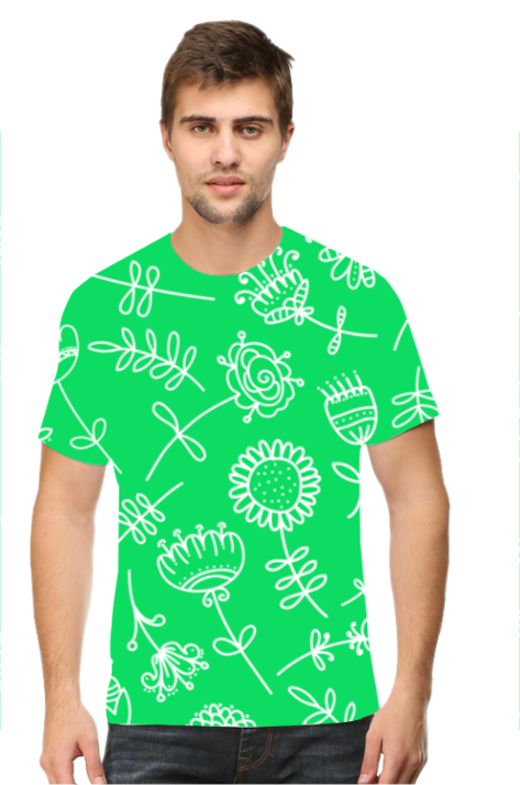 Flower Doodle All-Over Printed T-Shirts
