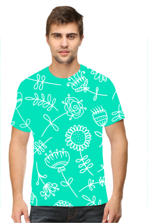 Flower Doodle All-Over Printed T-Shirts