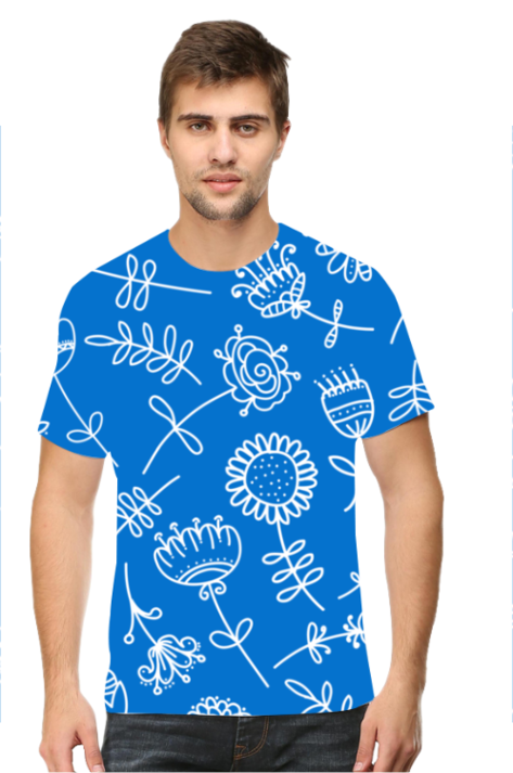 Flower Doodle All-Over Printed T-Shirts