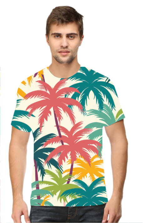 Summer Tropical Beach All-Over Printed T-Shirts