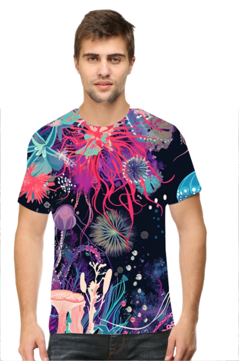 Jelly Fish All-Over Printed T-Shirts