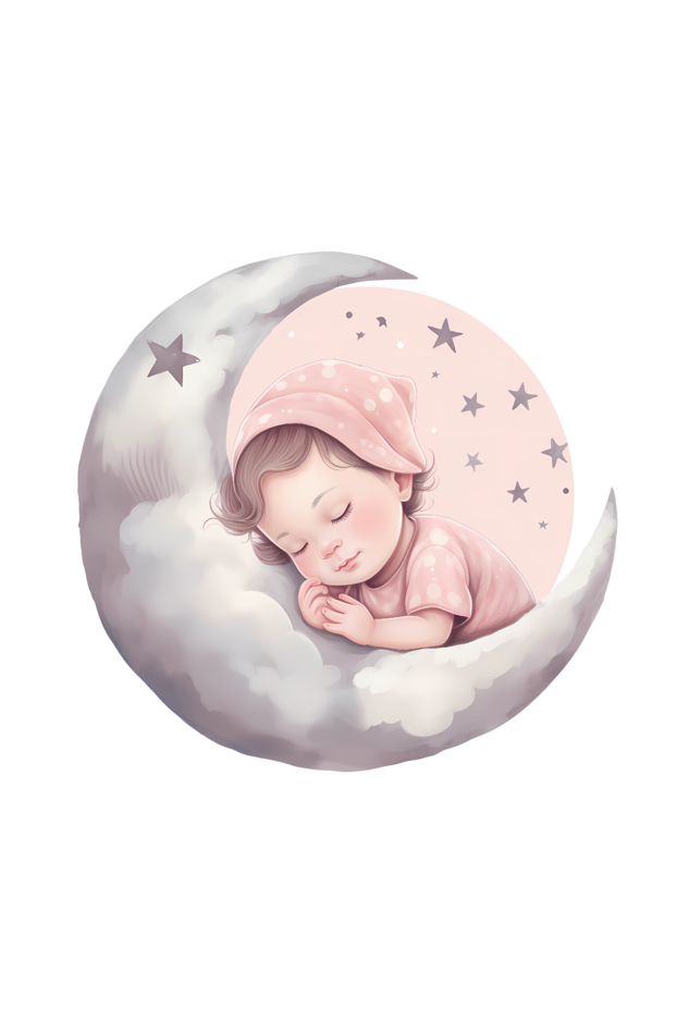 Cute Baby Sleeping Maternity Half Sleeve T-Shirt