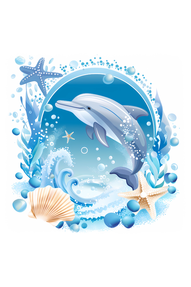 Dolphin Tote Bags with Zipper