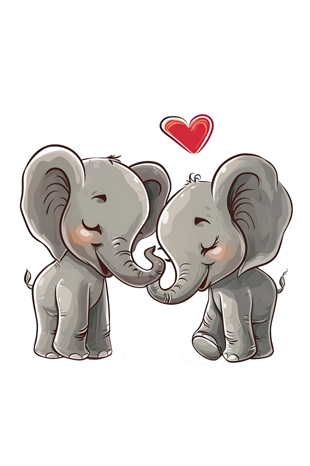 Elephant Valentine Tote Bags with Zipper