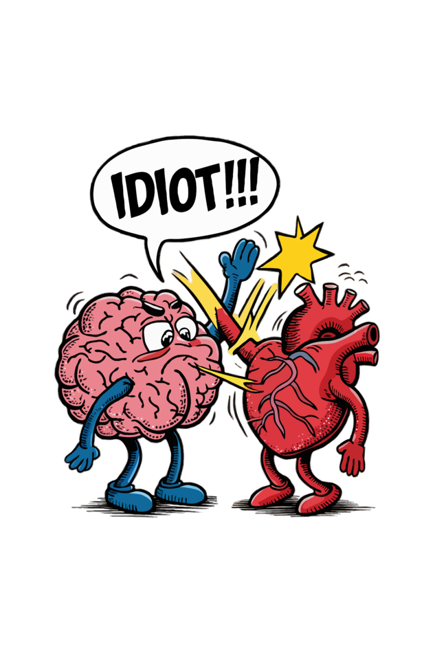 Brain Arguing with Heart - Tote Bags with Zipper