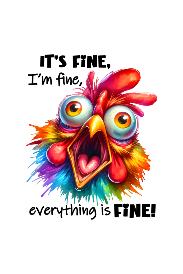 Its fine, I am Fine, Everything is Fine - Tote Bags with Zipper