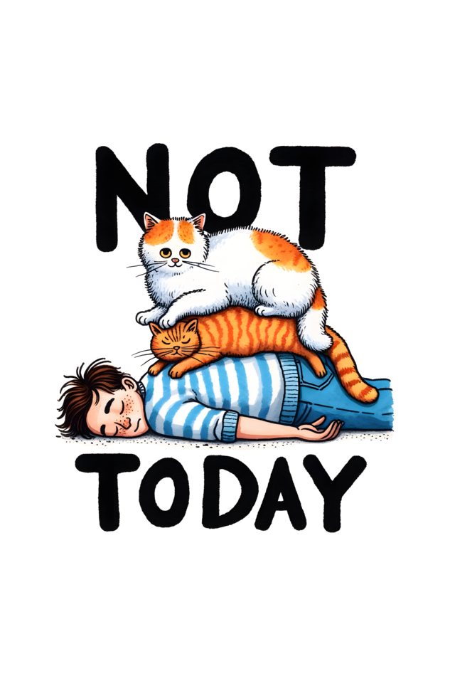 Cat with Cute Boy - Tote Bags with Zipper