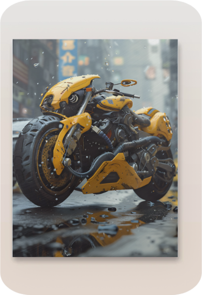 Metal Poster - Stylish Motorbike