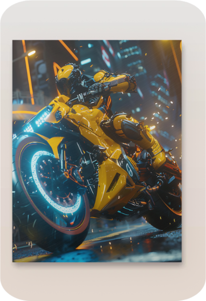 Metal Poster - Stylish Motorbike