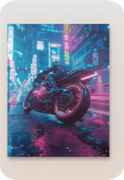 Metal Poster - Stylish Motorbike