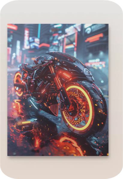 Metal Poster - Stylish Motorbike