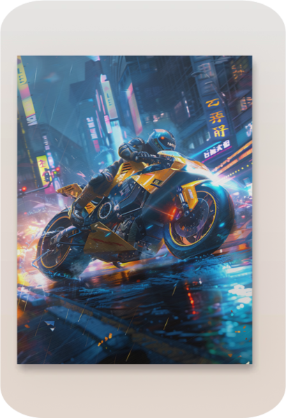 Metal Poster - Stylish Motorbike