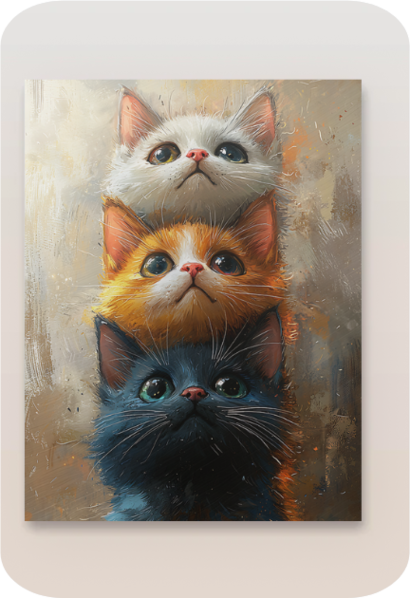 Metal poster Cute Cat