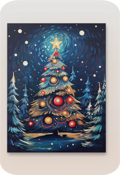 Metal poster  - Christmas tree