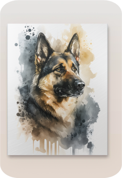 Metal Poster - Watercolor German Shepherd