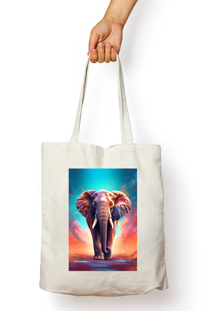 Cute Elephant Tote Bags with Zipper
