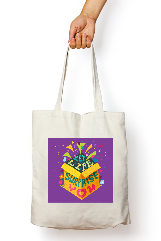 Let Life Surprise You - Tote Bag with Zipper