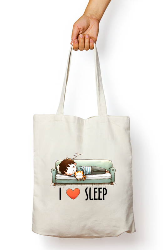 I Love Sleep - Tote Bags with Zipper