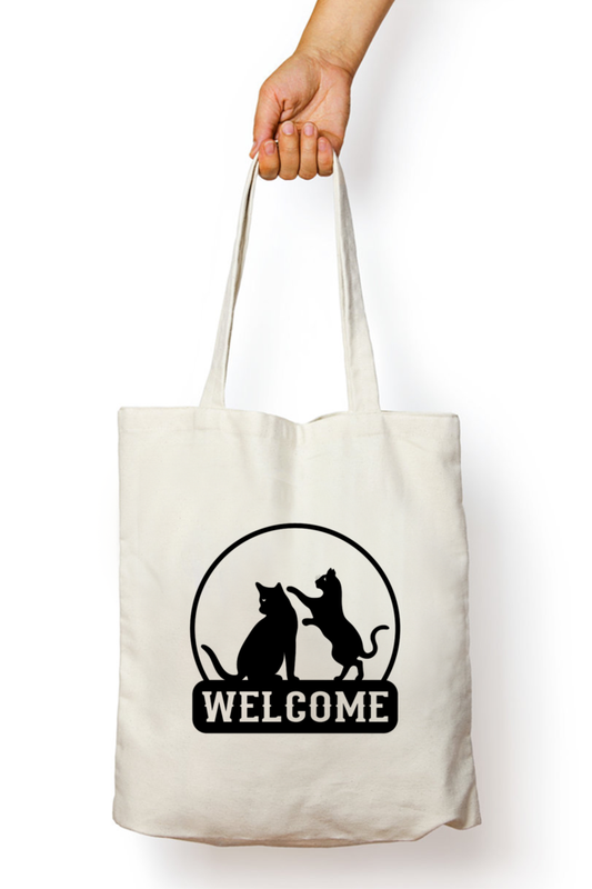 Cat Welcome - Tote Bags with Zipper