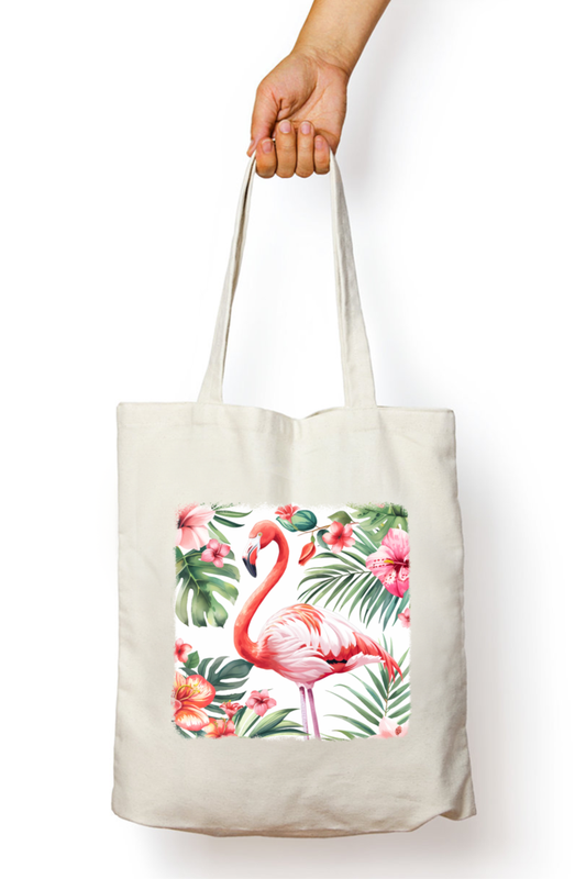 Flamingo Tote Bags with Zipper
