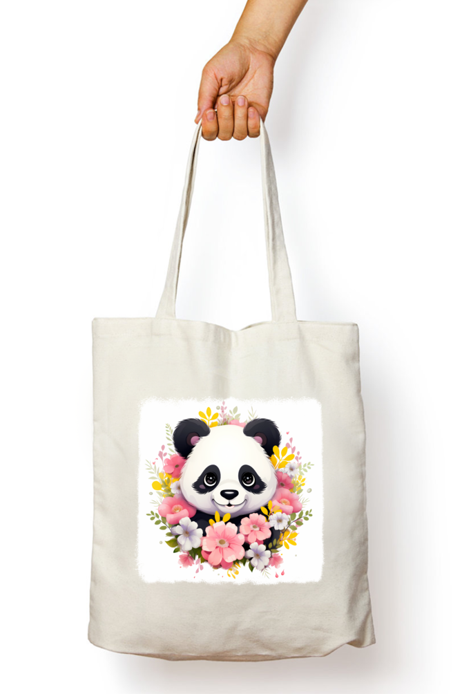 Panda Tote Bags with Zipper