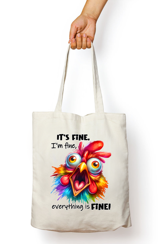 Its fine, I am Fine, Everything is Fine - Tote Bags with Zipper