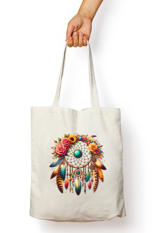 Bohemian-Dreamcatcher Tote Bags with Zipper