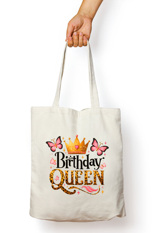 Happy Birthday Queen - Tote Bags with Zipper