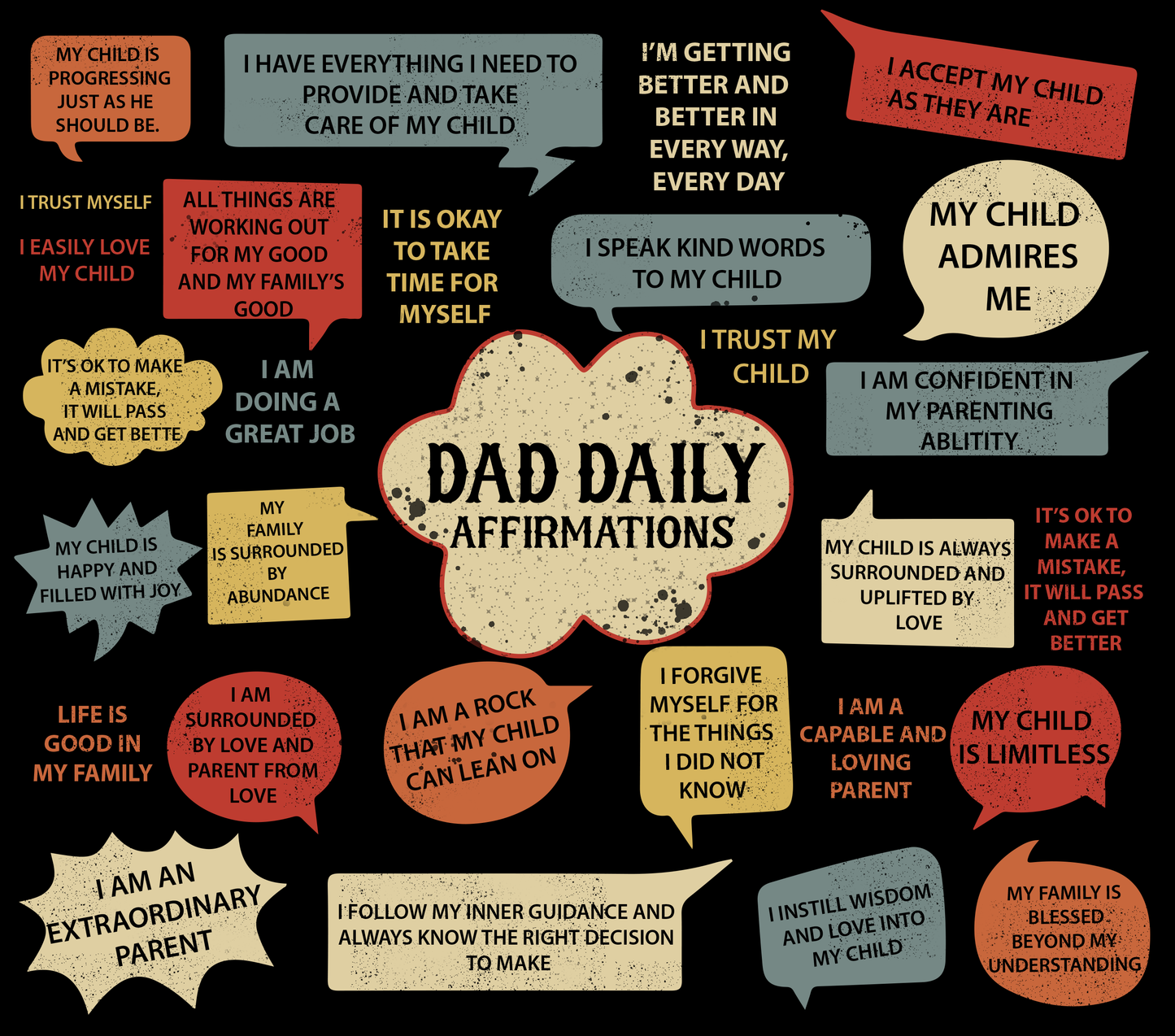 Dad Daily Affirmations Sipper Bottle