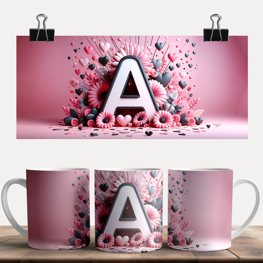 Valentine Alphabet A Mug