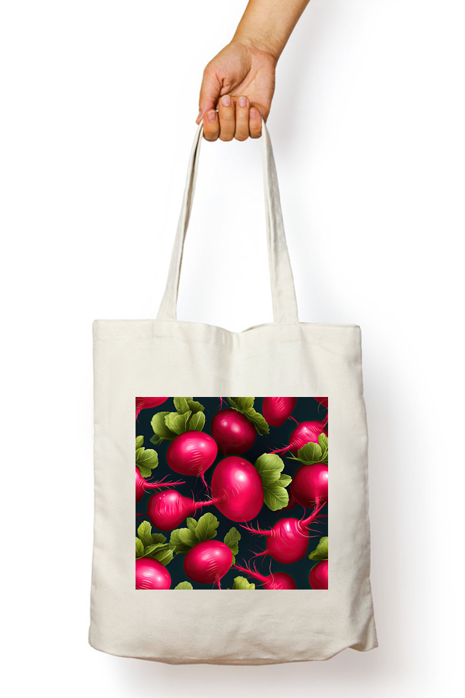 Beetroot Tote Bags with Zipper